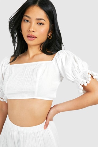 Short taille haute - Blanc