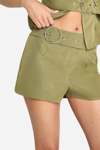 Short taille haute - Kaki