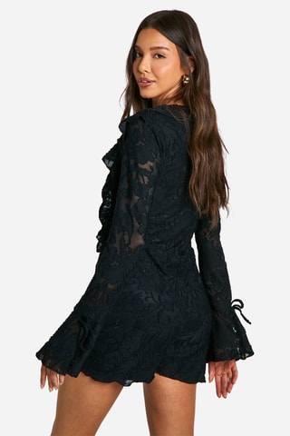 Combishort en dentelle - Noir