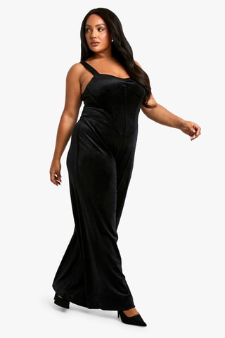 Combinaison en velours - Noir