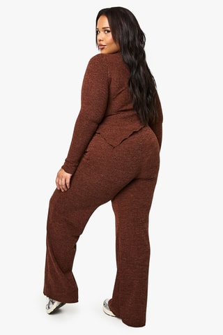 Top et pantalon taille haute - Marron