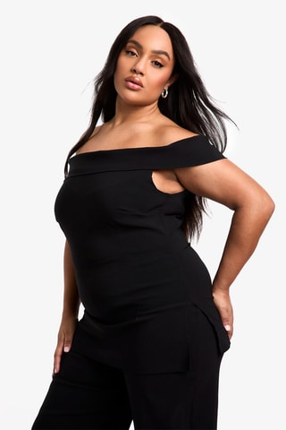 Top et pantalon wide legs - Noir