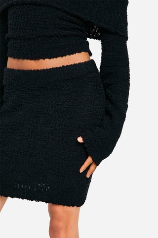 Jupe droite taille haute - Noir