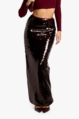 Jupe longue - Bordeaux