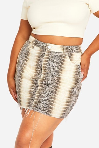 Minijupe - Ecru et beige