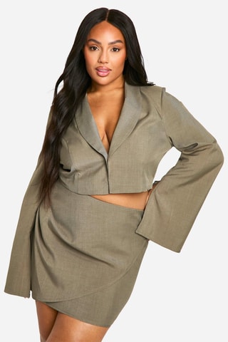 Jupe portefeuille - Gris