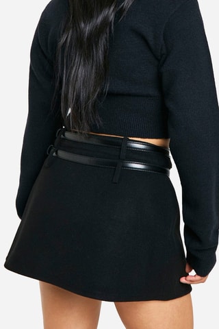 Minijupe taille haute - Noir