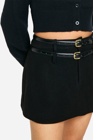 Minijupe taille haute - Noir