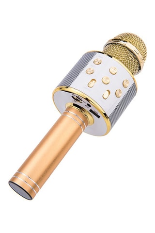 Micro karaoke Bluetooth con funzione registrazione e scheda micro SD - Dorato - TechKidz