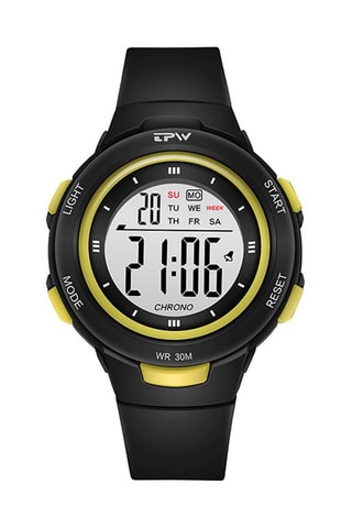 Orologio digitale al quarzo in silicone Exia - Cronometro - Nero