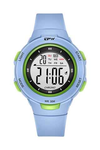 Orologio digitale al quarzo in silicone Exia - Cronometro - Blu