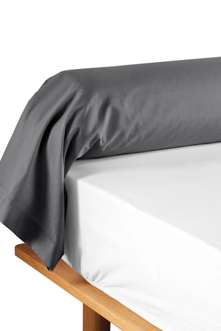 Federa cuscino alla francese in cotone 57 fili/cm² Lina - Antracite