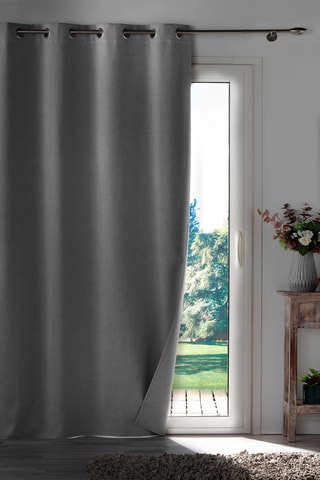 Cortina opaca - Gris - 135 x 260 cm