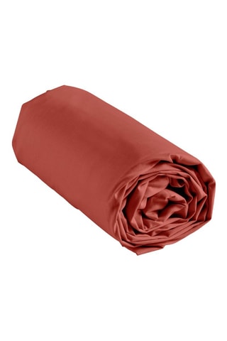 Lenzuolo sotto in cotone 57 fili/cm² Lina - Terracotta