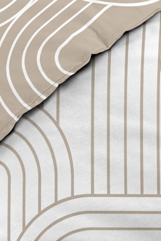 Parure copripiumino double face Modul - Bianco e marrone