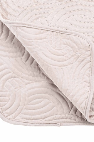 Colcha y fundas de almohada de terciopelo Solange - Crema