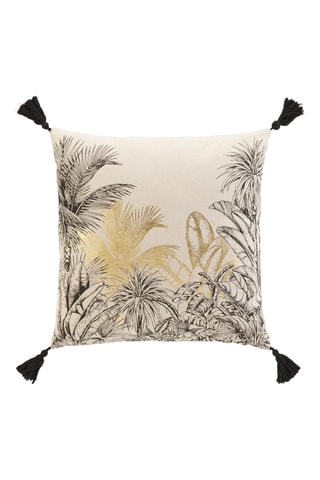 Cojín Papaya - Beige y dorado - 45 x 45 cm