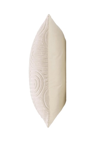 Cojín desenfundable de terciopelo Pila ­- Crema - 45 x 45 cm