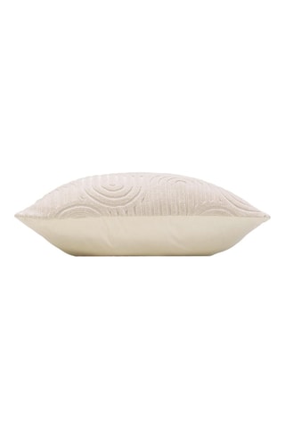 Cojín desenfundable de terciopelo Pila ­- Crema - 45 x 45 cm
