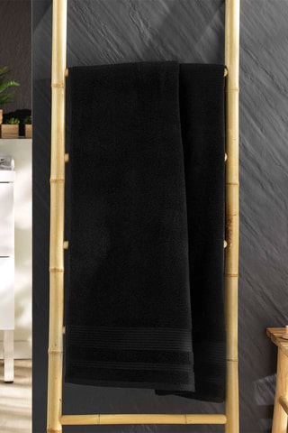Toalla de ducha Tendresse - Negro - 70 x 130 cm