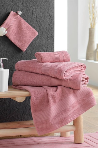 Toalla de ducha Tendresse - Rosa - 70 x 130 cm