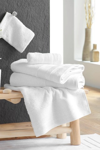 Toalla de baño Tendresse - Blanco - 90 x 150 cm