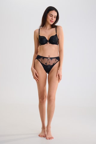 Sujetador con aros con relleno Passion - Negro - Lisca