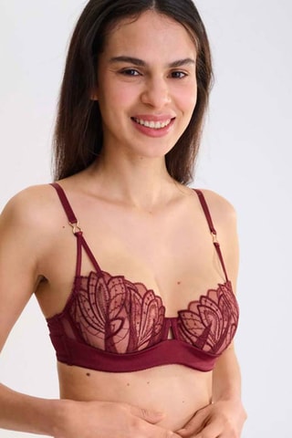 Reggiseno con ferretti Adventure - Bordeaux - Lisca