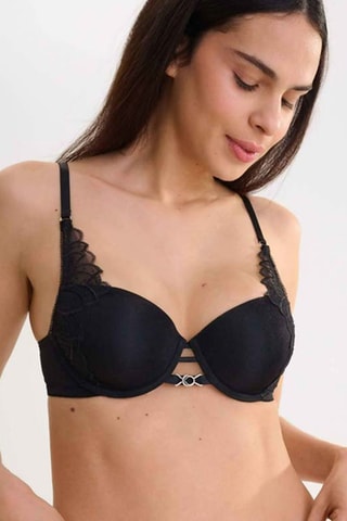 Sujetador con aros con relleno Adventure - Negro - Lisca