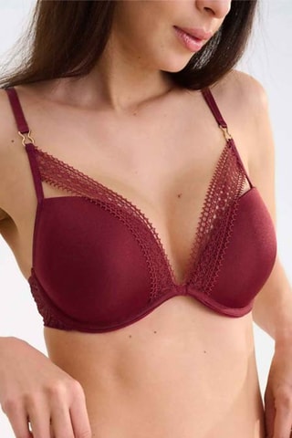 Reggiseno push-up con ferretti Adventure - Bordeaux - Lisca