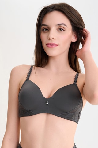 Sujetador sin aros con relleno River - Antracita - Lisca