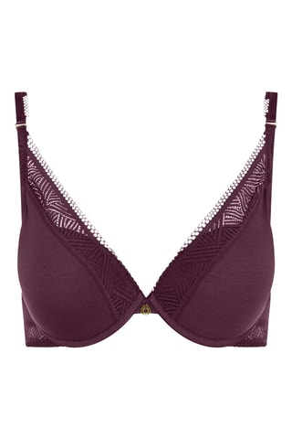 Reggiseno push-up con ferretti Ria - Viola scuro - Lisca