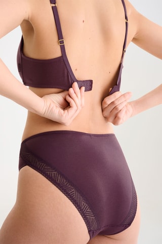 Reggiseno preformato con ferretti Ria - Viola scuro - Lisca