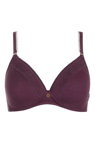 Reggiseno preformato con ferretti Ria - Viola scuro - Lisca