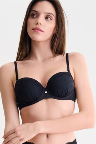 Sujetador con aros con relleno Ronia - Negro - Lisca