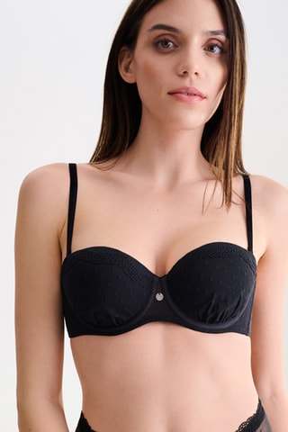 Sujetador con aros con relleno Ronia - Negro - Lisca