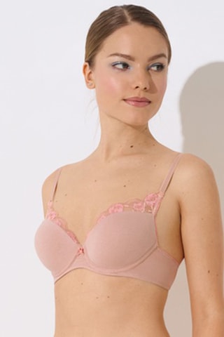 Reggiseno preformato con ferretti Rainbow - Rosa cipria - Lisca