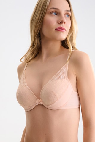 Reggiseno push-up con ferretti Infinity - Nude - Lisca