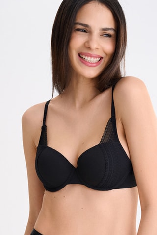 Sujetador con aros con relleno Fusion - Negro - Lisca