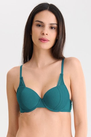 Sujetador con aros con relleno Fusion - Verde esmeralda - Lisca