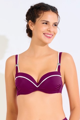 Reggiseno bikini con coppe Uvita - Bordeaux - Lisca