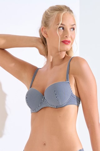 Reggiseno bikini con coppe Lascari - Navy - Lisca