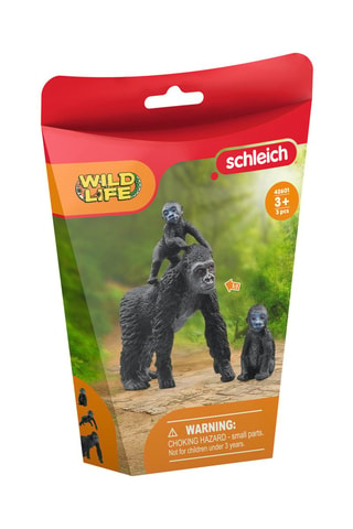 Famiglia di gorilla di pianura Wild Life - 3 pezzi - Da 3 anni