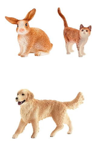 Golden retriever femelle Farm World, Chat Farm World et Lapin Farm World - Dès 3 ans