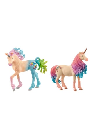 Licorne Marshmalow jument Bayala et Licorne Bonbon poulain Bayala - Dès 5 ans