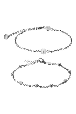 2 bracciali - Argentato