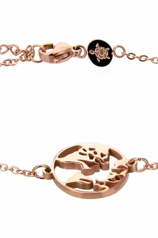 Cofanetto orologio al quarzo in acciaio e placcato Ion oro rosa e bracciale Grand noir
