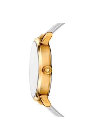 Orologio al quarzo in silicone Florence - Bianco e dorato