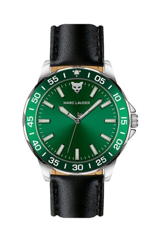 Orologio al quarzo in pelle Vilnius - Nero e verde
