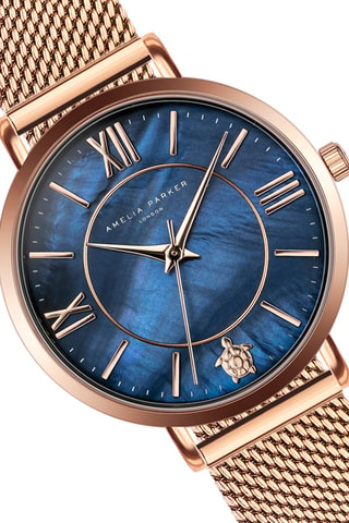 Cofanetto orologio al quarzo e bracciale bangle Petite Blue 